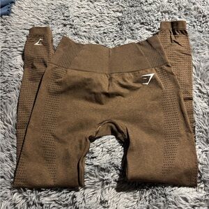 Brown gym shark leggings